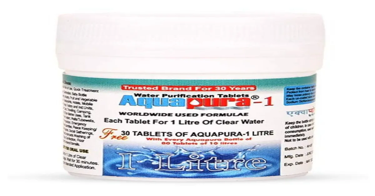 aquapura water purification tablets near me