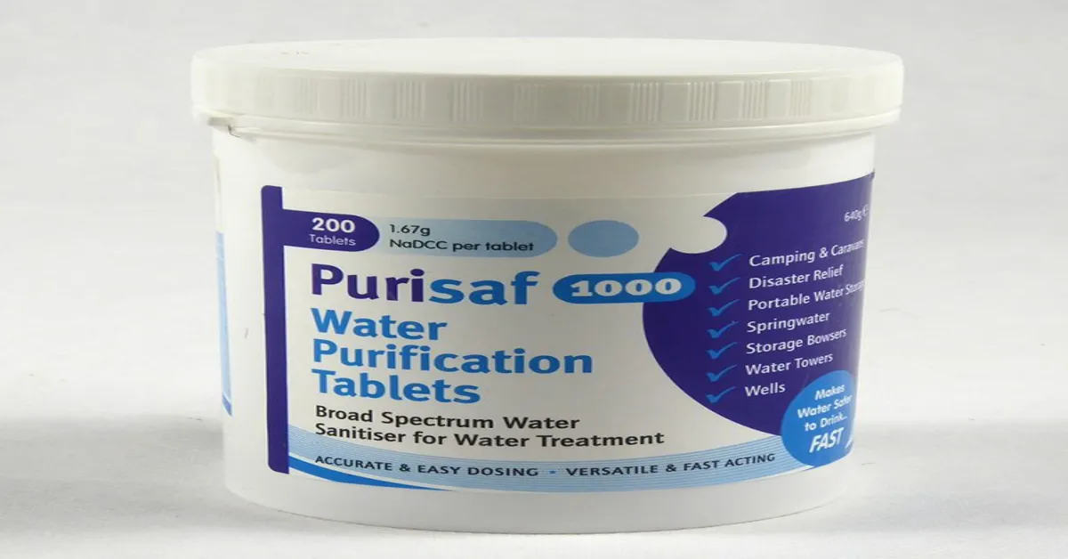 water purification tablets for large tanks