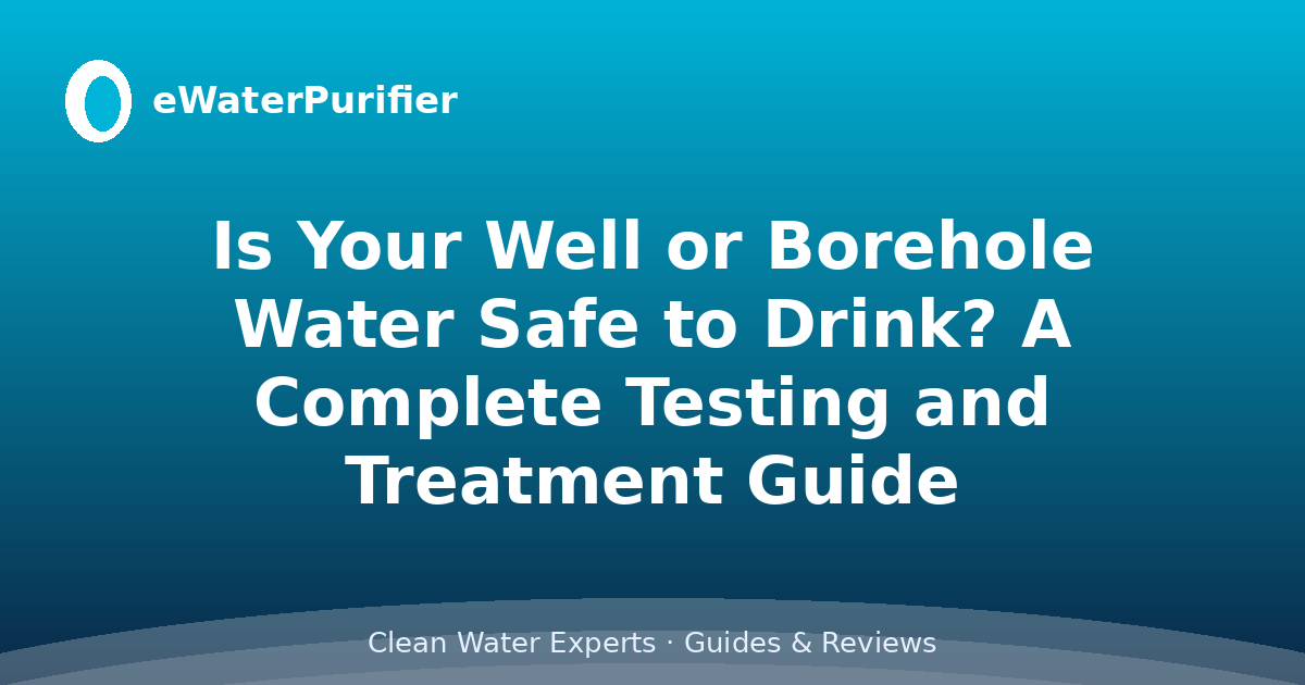 Is Your Well or Borehole Water Safe to Drink? A Complete Testing and Treatment Guide